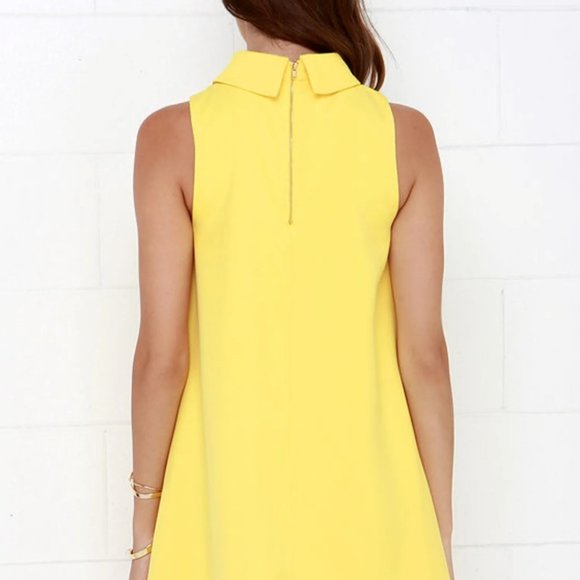 LuLu's Mod Maven Yellow Swing Dress size S - Picture 3 of 12